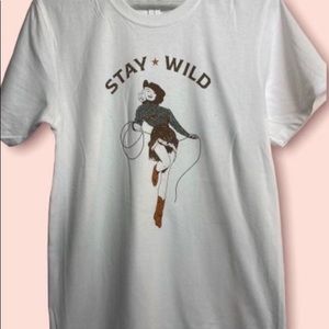 Stay wild cowgirl country western tshirt